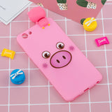 For VIVO Y71 3D Cute Coloured Painted Animal TPU Anti-scratch Non-slip Protective Cover Back Case Small pink pig