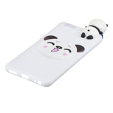 For VIVO Y71 3D Cute Coloured Painted Animal TPU Anti-scratch Non-slip Protective Cover Back Case Smiley panda