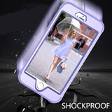 For iPhone 6 plus/6S plus PC+ Silicone 2 in 1 Hit Color Tri-proof Shockproof Dustproof Anti-fall Protective Cover Back Case purple