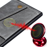 For OPPO Realme 3 PU Leather Flip Stand Shockproof Cell Phone Cover Double Buckle Anti-dust Case With Card Slots Pocket gray