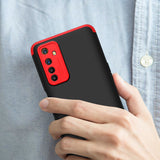 For OPPO Realme 6 Mobile Phone Cover 360 Degree Full Protection Phone Case Red black red