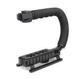 U shape Handheld Bracket Handle Grip Stabilizer for Canon DSLR Camera Camcorder Video black