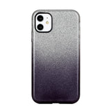 For iphone X/XS/XR/XS MAX/11/11 pro MAX Phone Case Gradient Color Glitter Powder Phone Cover with Airbag Bracket black