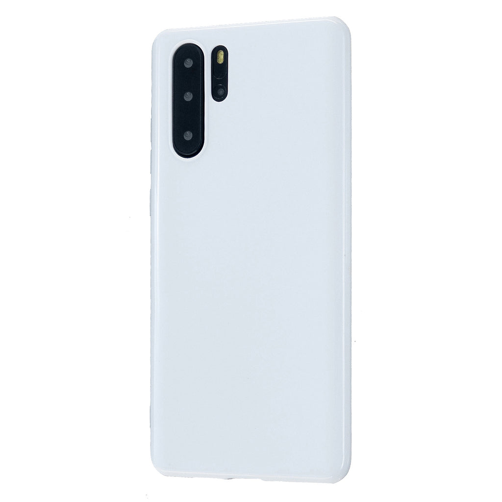 For HUAWEI P30/P30 Lite/P30 Pro Cellphone Case Simple Profile Soft TPU Scratch Proof Phone Shell Milk white
