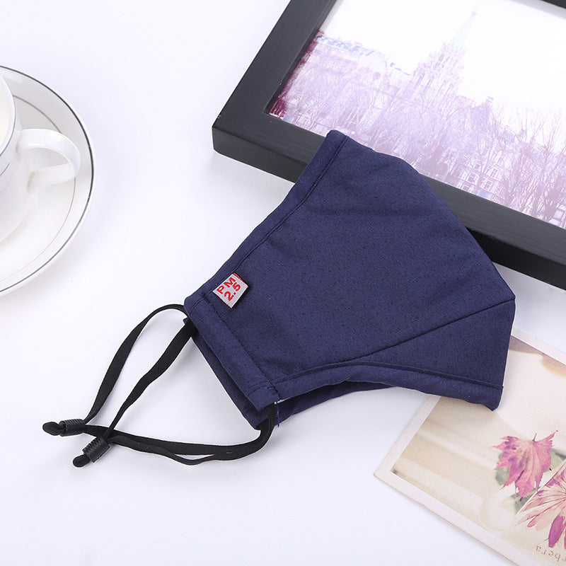PM2.5 Breathable Anti-haze Cotton Mask Fashionable Cycling Motorcycle Outdoor Protective Dust Mask blue