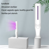 Handheld Uv Light Disinfection Mini Portable Sanitizer Lamp for Home Office Travel white