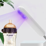 Mini UV Lamp Sterilizer Portable UVC Handheld Disinfection Light for Home Office Travel white