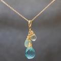 Necklace 1-29 - choice of stone - Gold