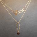 Necklace 175 - choice of stone - Silver
