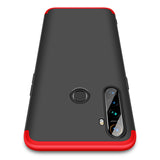 For OPPO Realme 5 Pro Smartphone Case Mobile Phone PC Shell Full Body Protection Anti-Scratch Cover Silver+black