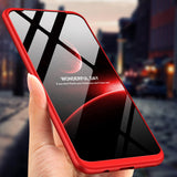 For Samsung M20 Ultra Slim PC Back Cover Non-slip Shockproof 360 Degree Full Protective Case Blue black blue
