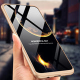 For Samsung M20 Ultra Slim PC Back Cover Non-slip Shockproof 360 Degree Full Protective Case Blue black blue