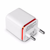 USB Double Wall Fast Charger Adapter 1A 2A 5V for Android / Galaxy / iPhone  red