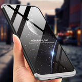For Samsung M20 Ultra Slim PC Back Cover Non-slip Shockproof 360 Degree Full Protective Case Blue black blue