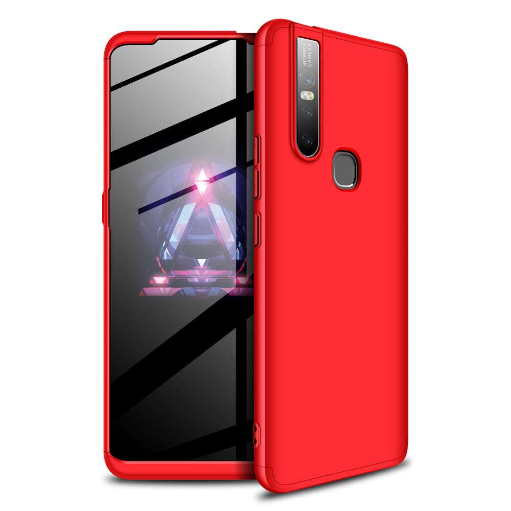 For VIVO S1/V15 Ultra Slim PC Back Cover Non-slip Shockproof 360 Degree Full Protective Case red