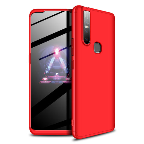 For VIVO S1/V15 Ultra Slim PC Back Cover Non-slip Shockproof 360 Degree Full Protective Case red