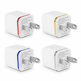 USB Double Wall Fast Charger Adapter 1A 2A 5V for Android / Galaxy / iPhone  red