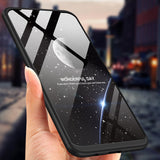 For Samsung M20 Ultra Slim PC Back Cover Non-slip Shockproof 360 Degree Full Protective Case Blue black blue