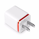 USB Double Wall Fast Charger Adapter 1A 2A 5V for Android / Galaxy / iPhone  red