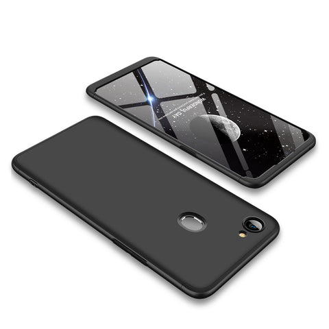 For OPPO F7 Ultra Slim PC Back Cover Non-slip Shockproof 360 Degree Full Protective Case black