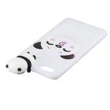 For VIVO Y71 3D Cute Coloured Painted Animal TPU Anti-scratch Non-slip Protective Cover Back Case Smiley panda