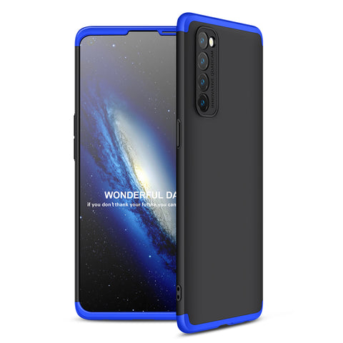 For OPPO Reno 4 /Reno 4 Pro International Edition Mobile Phone Cover 360 Degree Full Protection Phone Case Blue black blue