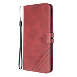 For OPPO F11/F11 Pro Case Soft Leather Cover with Denim Texture Precise Cutouts Wallet Design Buckle Closure Smartphone Shell  red