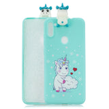 For Samsung A11 TPU Back Cover 3D Cartoon Painting Soft Mobile Phone Case Shell cartoon horse