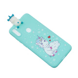For Samsung A11 TPU Back Cover 3D Cartoon Painting Soft Mobile Phone Case Shell cartoon horse
