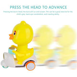 Cute Cartoon Pull Back Pressing Small Yellow Duck Motor Tricycle Toy for Kids Little yellow duck