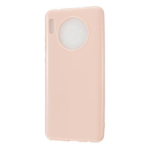For HUAWEI Mate 30/30 Lite/30 Pro Cellphone Case Simple Profile Soft TPU Shock-Absorption Phone Cover Sakura pink
