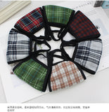 Plaid Mask Cotton Warm Windproof Outdoor Mask Random Color
