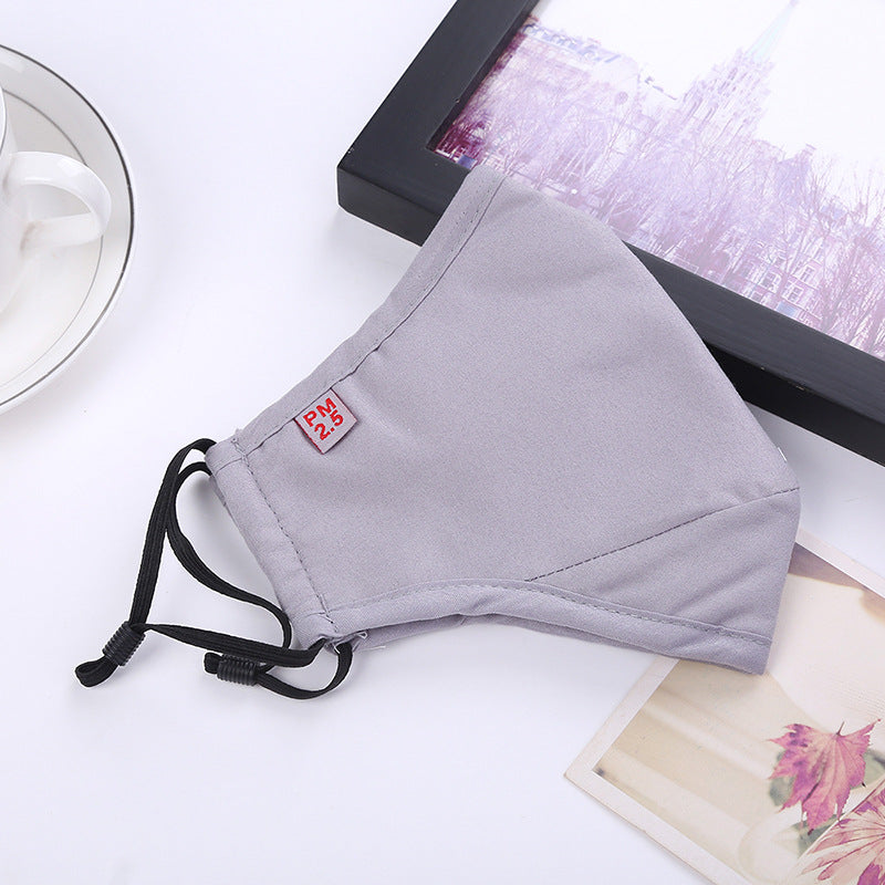 PM2.5 Breathable Anti-haze Cotton Mask Fashionable Cycling Motorcycle Outdoor Protective Dust Mask gray