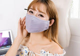 PM2.5 Breathable Anti-haze Cotton Mask Fashionable Cycling Motorcycle Outdoor Protective Dust Mask Pink