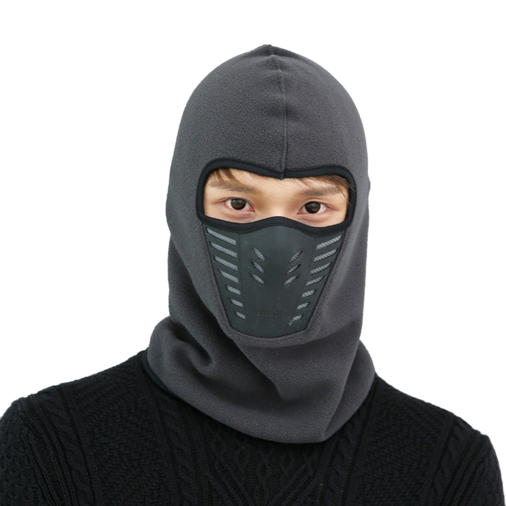 Outdoor Sleeve Cap Winter Warm Bicycle Face Mask Bike Climbing Skiing Windproof Thermal Polar Fleece Head Protector Dark gray_Polar fleece