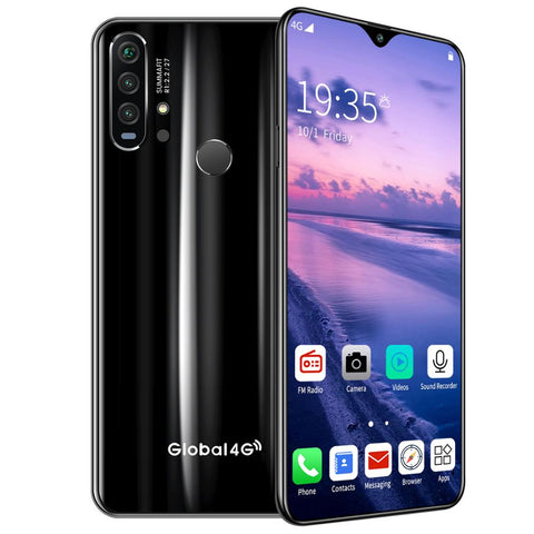 R30 pro Smart Phone 4G Network 3G + 64g High Configuration Face Recognition Fingerprint Recognition Phone black_European regulations
