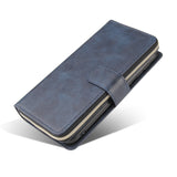 For Samsung A10/A20/A30/A50/A30S/A50S Pu Leather  Mobile Phone Cover Zipper Card Bag + Wrist Strap blue