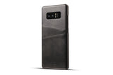 Imitation Leather Wallet Back Cover Cards Holder Phone Protective Case for Samsung Note 8 Khaki