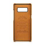 Imitation Leather Wallet Back Cover Cards Holder Phone Protective Case for Samsung Note 8 Khaki