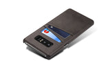Imitation Leather Wallet Back Cover Cards Holder Phone Protective Case for Samsung Note 8 Khaki