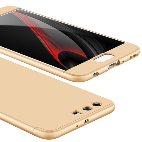 For HUAWEI P10 3 in 1 360 Degree Non-slip Shockproof Full Protective Case Gold
