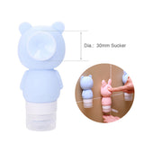 Multi-function Cartoon Animal Bottle Silicone Cute Makeup Container Refillable Bottle Cute rabbit pink 89ml / single