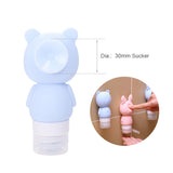 Multi-function Cartoon Animal Bottle Silicone Cute Makeup Container Refillable Bottle Cute rabbit pink 89ml / single