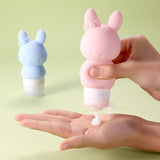 Multi-function Cartoon Animal Bottle Silicone Cute Makeup Container Refillable Bottle Cute rabbit pink 89ml / single