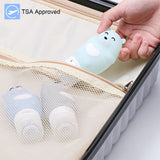 Outdoor Portable Cartoon Bear Animal Silicone Travel Case Organizer Shampoo Shower Gel Lotion Storage Refillable Bottle green_80ml