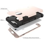 For iPhone 6 plus/6S plus PC+ Silicone 2 in 1 Hit Color Tri-proof Shockproof Dustproof Anti-fall Protective Cover Back Case Gold + black