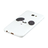 For Samsung J4 plus Cute Coloured Painted TPU Anti-scratch Non-slip Protective Cover Back Case with Lanyard white