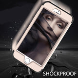 For iPhone 6 plus/6S plus PC+ Silicone 2 in 1 Hit Color Tri-proof Shockproof Dustproof Anti-fall Protective Cover Back Case Gold + black
