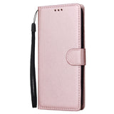 For HUAWEI Y9 2019 Flip-type Leather Protective Phone Case with 3 Card Position Buckle Design Phone Cover  Red wine