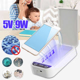 Mobile Phone Mask Watch Disinfection Box Plastic Rectangular Compact Size Portable white